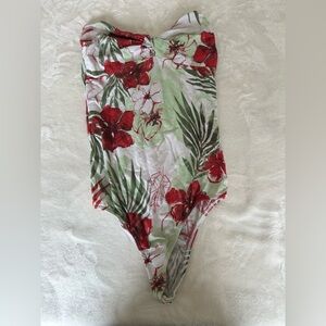 Strapless Floral Bodysuit